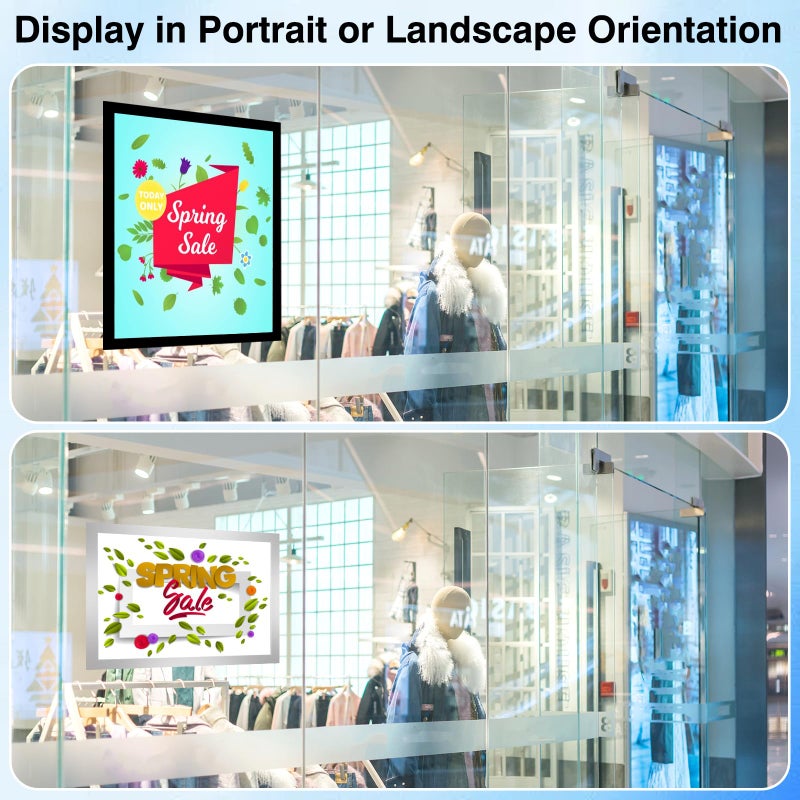 MFoffice 11x17 Frame for Display AD,Sign,Poster,Picture,Made of Durable PVC Plastic and Strong Magnetic,Double Sided and Self Adhesive,Silver,Pack of 2 - Image 5